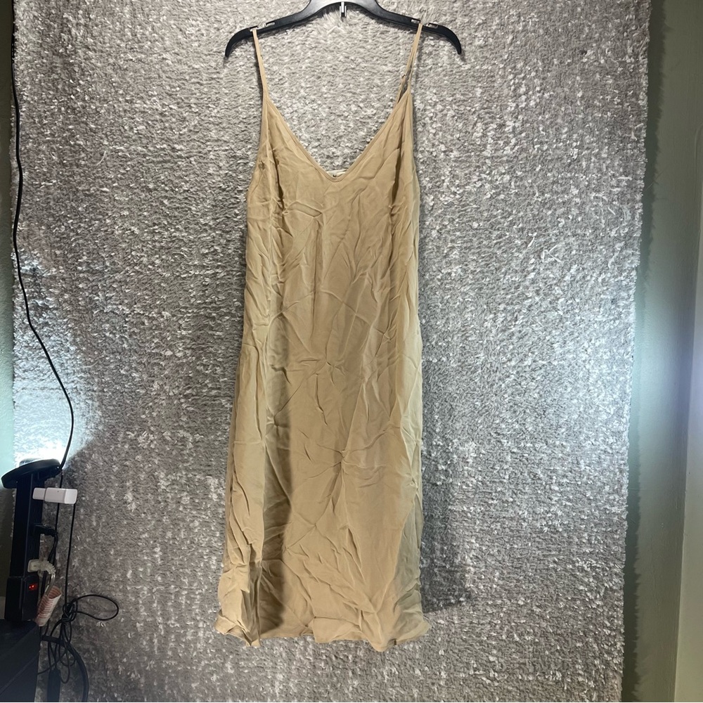 3.1 Phillip Lim Pajama Dress Semi-sheer Brown Strappy Size 2 V-neck